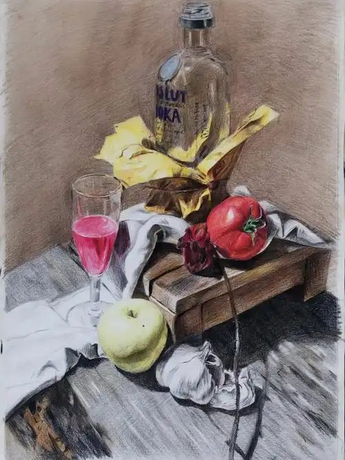 第二幅彩铅静物70