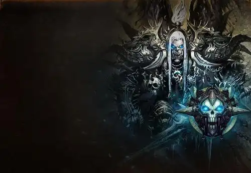 求这张 魔兽世界 的兽人 死亡骑士 的全图 最好 分辨率高点的