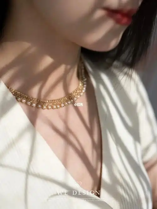 78闪到你心里的蕾丝珍珠项链