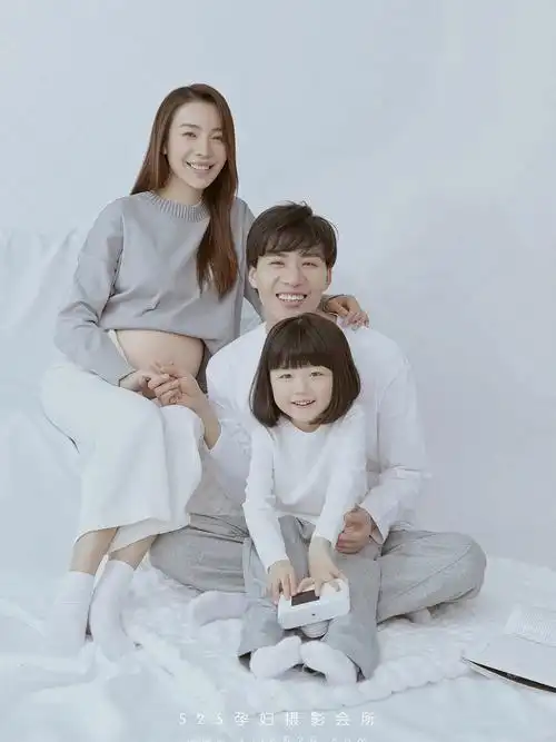 二胎亲子孕妇照72记录快乐幸福的全家福