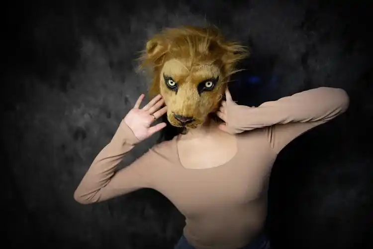 蒙面唱将面具 燕尾蝶家卡通动物面具狮子金色蒙面唱将歌王网红直播