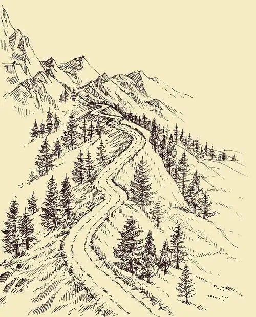 山路高山景观图片