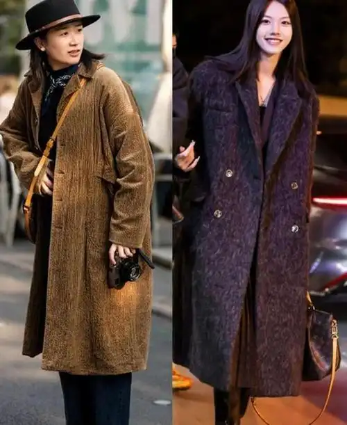 被上海街拍感动了!满街都是"大衣穿搭",洋气显高照样美