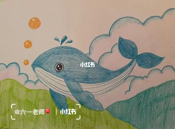 彩铅鲸鱼