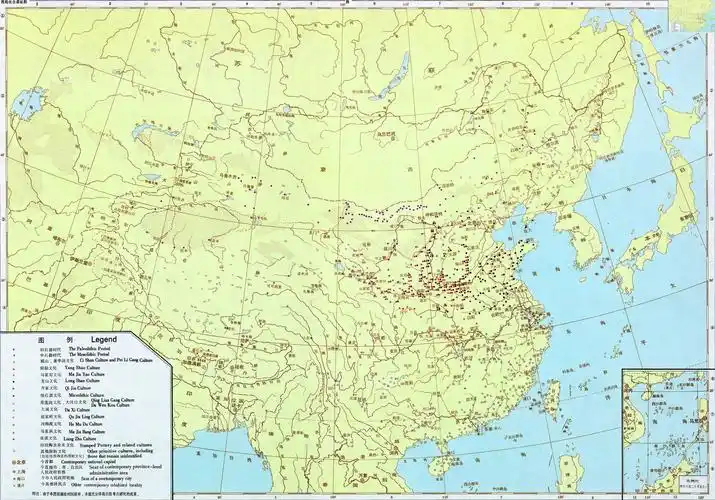 中国原始社会遗址分布图_历史地图网