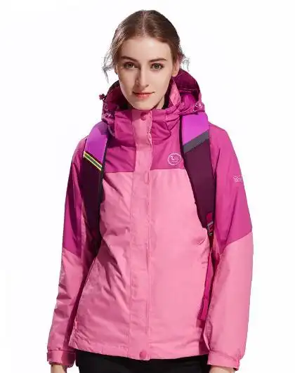 防风拒水 女款冲锋衣 可拆卸抓绒内胆 保暖加厚