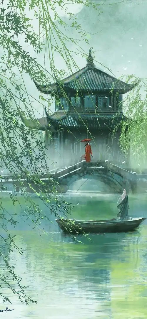 古风插画壁纸拿图吱一声～#手机壁纸无水印壁纸高清壁纸可爱壁纸锁屏