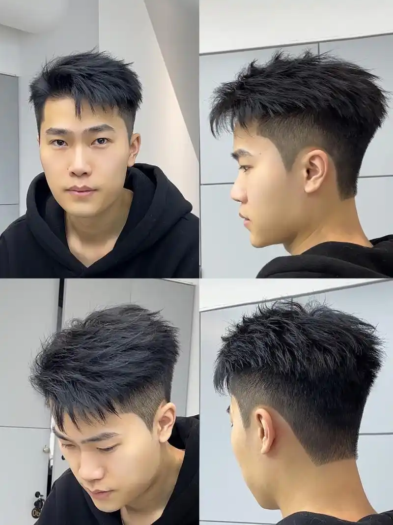 短款王嘉尔 三七分发型谁剪谁帅 本人原创作品