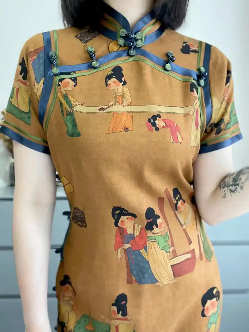 仕女图它不可爱吗?q版的仕女图太戳我了!这件是抄作业来的,原 - 抖音