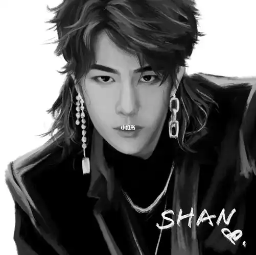 王一博画一张速写