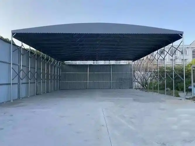 定做大型推拉雨棚活动伸缩厂房雨棚户外排档汽车电动车遮阳帐篷