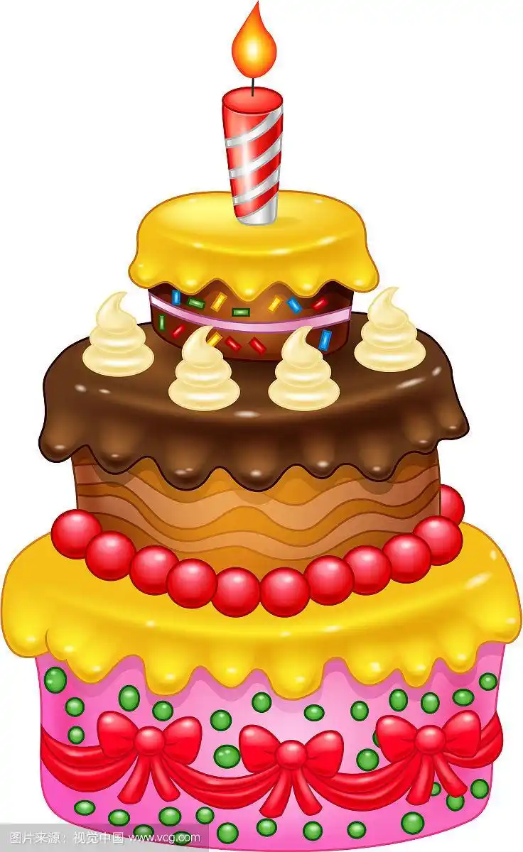 卡通的生日蛋糕