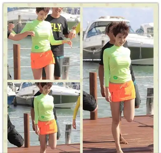 身穿泳装的姜妍尽显3d魔鬼身材瑜伽健身照更加惹火