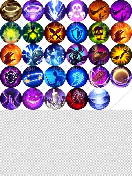 圆形手游技能图标ico游戏美术素材507淘宝网