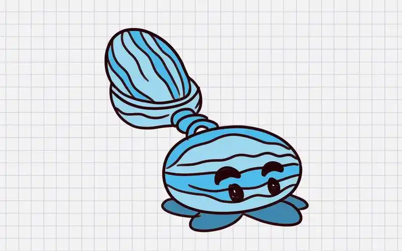 植物大战僵简笔画:画植物大战僵尸中的的西瓜投手简笔画_哔哩哔哩 (゜