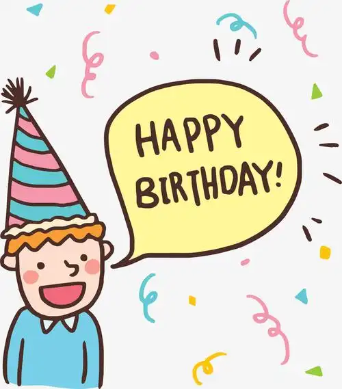 庆祝生日的卡通小人免抠素材免费下载_觅元素51yuansu.com