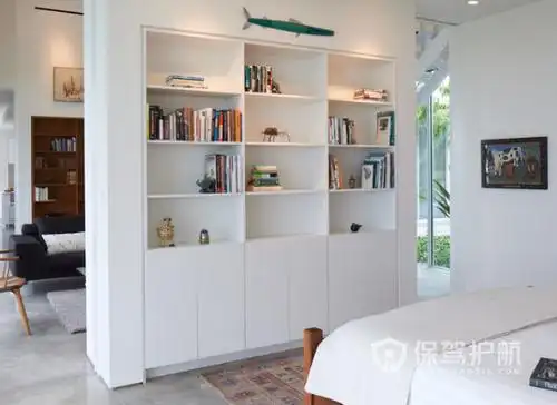 二,客厅改一半卧室效果图4,客厅改造时可以安装壁床作为隔断,壁床又叫