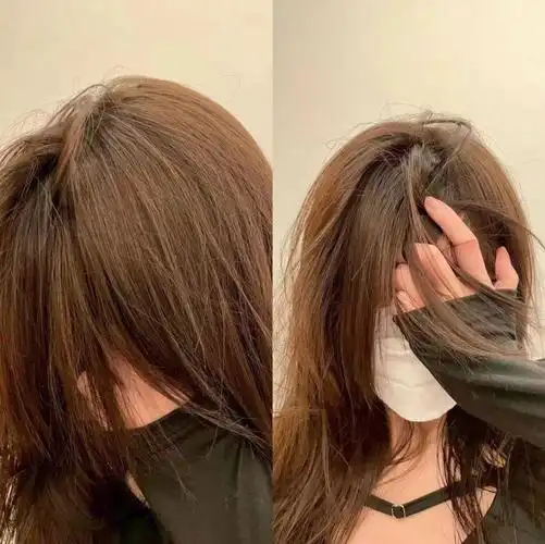 自己染的栗棕色太喜欢啦