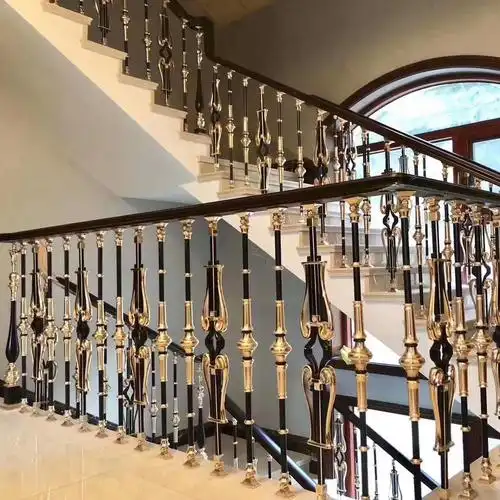 楼梯网红家用铝合金别墅现代简约护栏扶手室内楼梯扶手