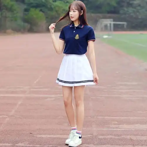 班服夏季套装初中高中学生学院风校服韩版jk制服女毕业照运动服装