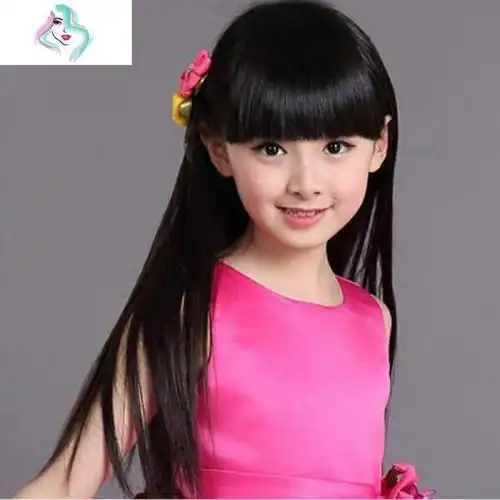 假发女公主长发儿童长直发齐刘海女童梨花小孩子假发头套宝宝发套你