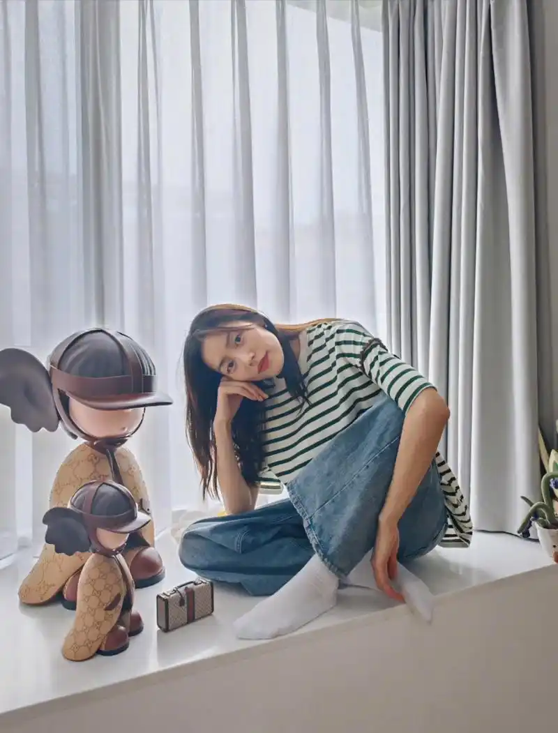 刘雯的生活照很干净利落