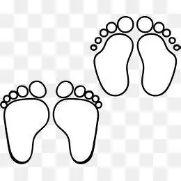 人脚印像简笔画