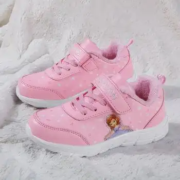 11岁小孩女童运动鞋春秋新款休闲鞋儿童中大童女孩加绒保暖防滑公主鞋