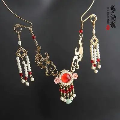 璎珞项圈明制汉服配饰古风项链流苏吊坠簪娘古装首饰少女古代饰品