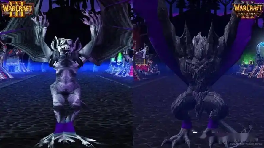 魔兽争霸3新旧角色对比不死族