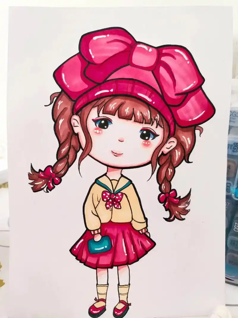 美好的一天.#马克笔手绘 #动漫 - 抖音