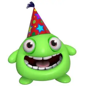 绿色卡通可爱的怪物图片