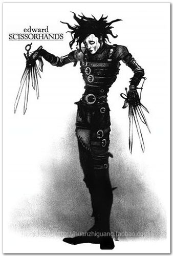 剪刀手爱德华/蒂姆波顿/电影海报/艺术电影/装饰画/3原版授权