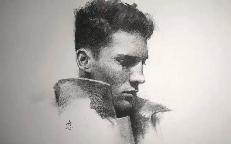 【深夜速写】一个帅气的侧脸