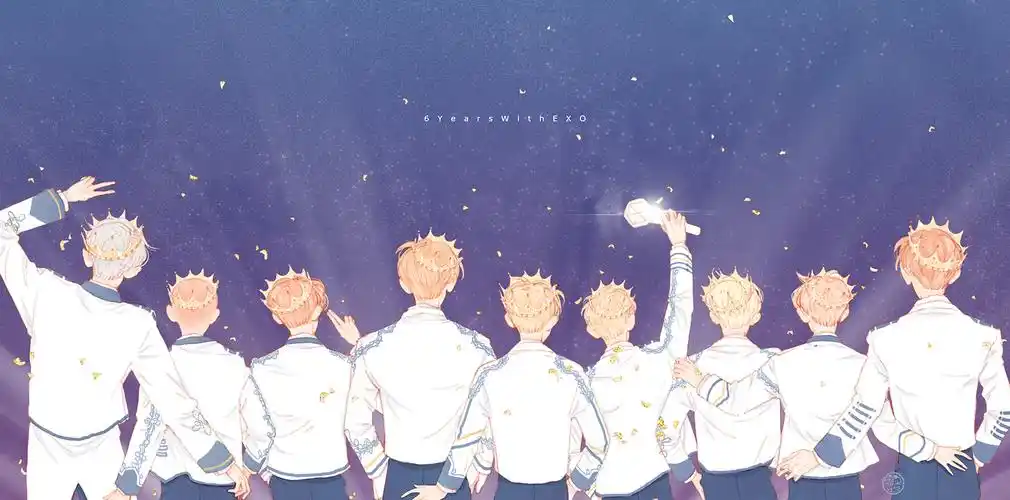 exo漫画壁纸头像exo六周年喜欢就收