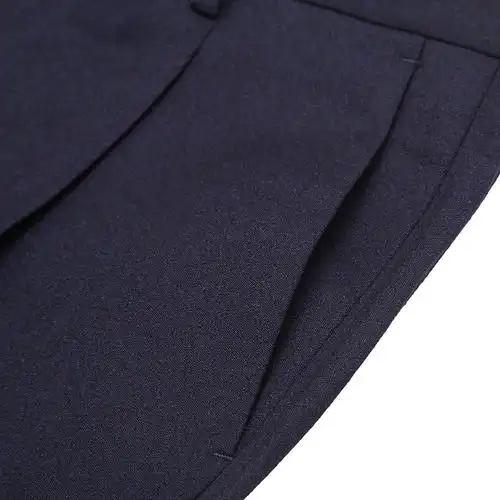 liu·jouomo/liu·jouomo男士深藏青色版型挺括商务休闲男士西裤