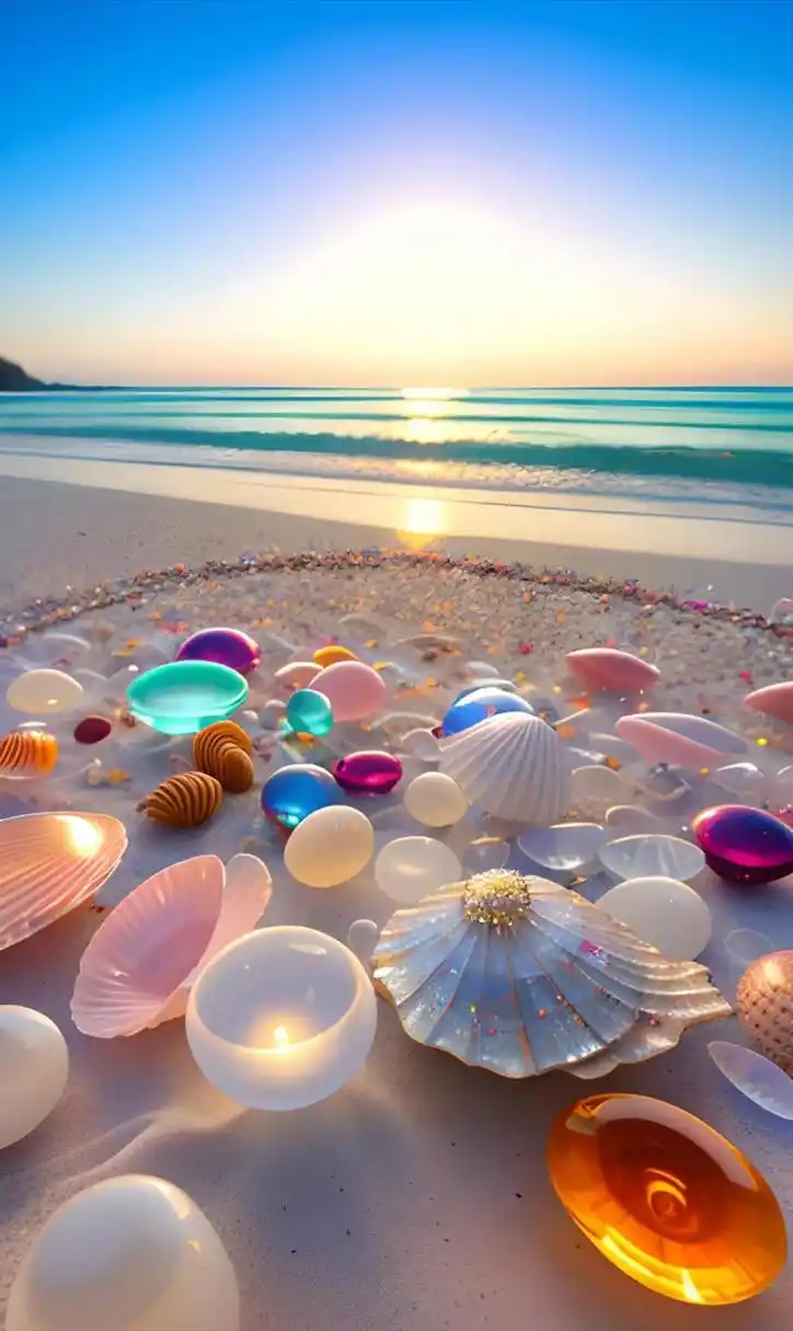 漂亮贝壳与沙滩#秋日生活创作季