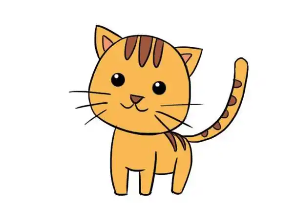 卡通简笔画小动物彩色漂亮