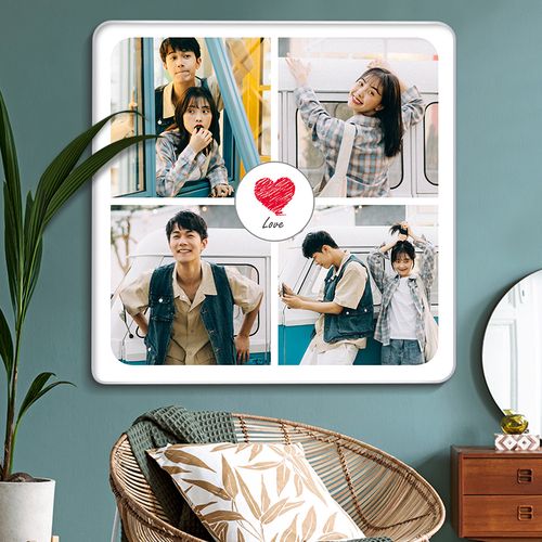 九宫格相框挂墙结婚拼图组合水晶照片冲印个性定制相框