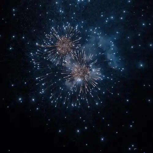 超级浪漫的烟花背景图