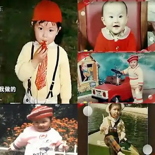 跟现在蛮不一样的.唐嫣小时候也太可爱了吧,从小大长腿.