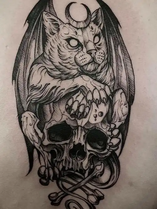 小恶魔_纹身图案手稿图片_兰州叶暴躁的纹身作品集