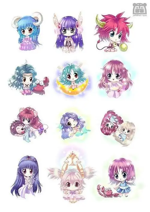 q版人物图片十二星座动漫美少女