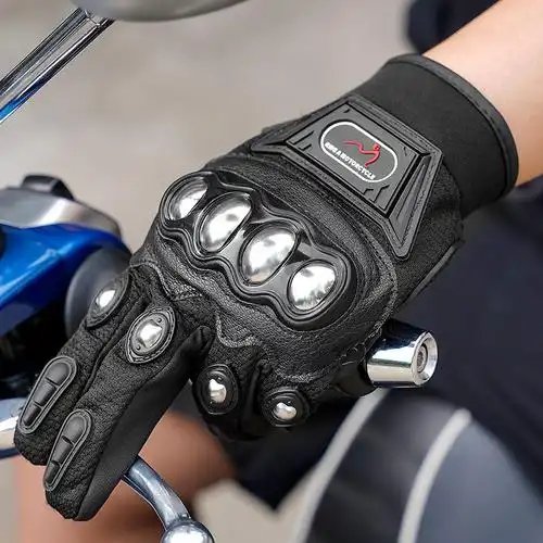 夏季款半指l摩托男孩摩托车手套赛车骑士装备四季触屏机车骑行手套春