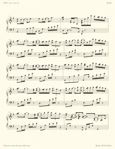 钢琴谱 - 我知道(g大调)