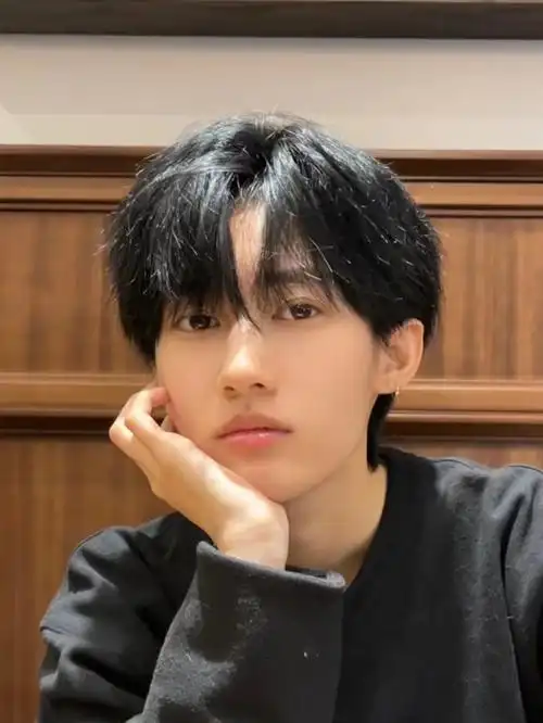 网红假发男中分刘海发型帅气时尚短直发拍照日常日常整顶假发