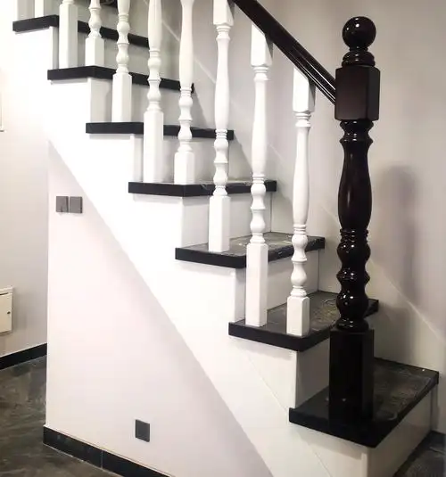 北京楼梯定制实木护栏家用别墅阁楼扶手整体整体楼梯