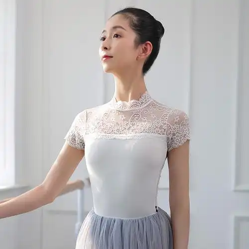 服女小茉莉舞蹈芭蕾舞练功大人形体服大蕾丝蕾丝花花边芭蕾舞服