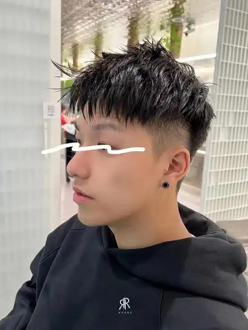 男士烫发男生发型男生短发钢夹烫