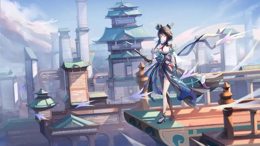 风景4k古风米忽悠古风美女古风插画清纯性感女神丝袜美腿文艺古风壁纸